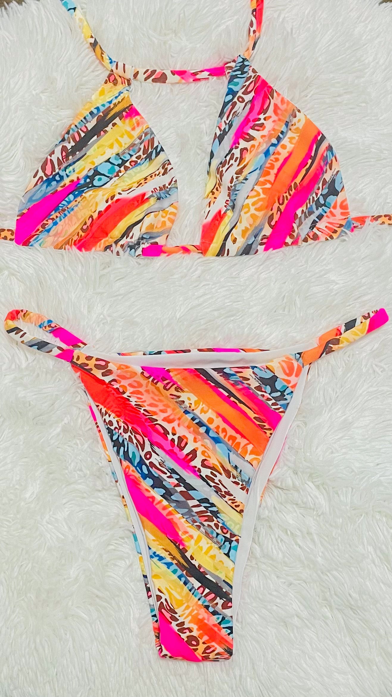 Handmade Triangle Top Bikini Set | Customizable Swimwear | Summer Beachwear | Chic Bikini Set